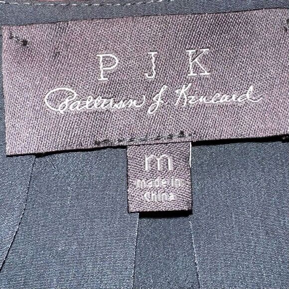 PJK Patterson J. Kincaid Womens Leather Pink Snake Print Mixed Media Blouse - Picture 5 of 10